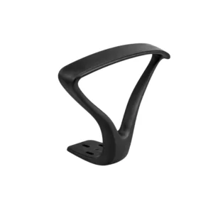 Black plastic XW chair handle designed for office chair arm support and seating applications.