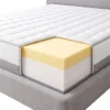 Bed mattress made from flexible polyurethane foam for comfortable sleeping support