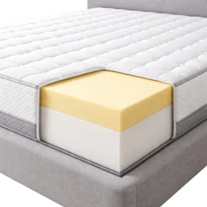 Bed mattress made from flexible polyurethane foam for comfortable sleeping support