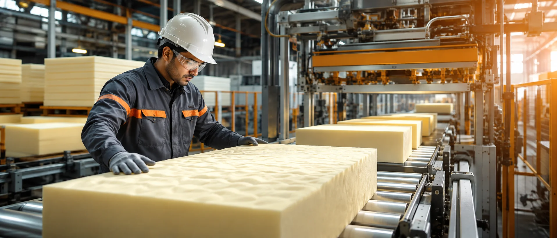 Polyurethane foam manufacturing process